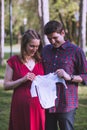 Young married couple expecting a baby soon Royalty Free Stock Photo