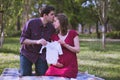 Young married couple expecting a baby soon Royalty Free Stock Photo