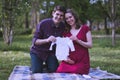 Young married couple expecting a baby girl Royalty Free Stock Photo