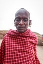 The young Masai let me take his picture without any acting. Royalty Free Stock Photo