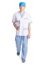 Young medical doctor in movement Royalty Free Stock Photo