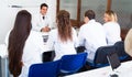 Young medical students at lecture at university Royalty Free Stock Photo