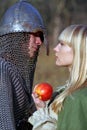 Young medieval couple Royalty Free Stock Photo