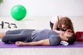 Young man feeling bad during training in first aid concept Royalty Free Stock Photo
