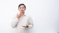 Young men gesturing sign language Royalty Free Stock Photo