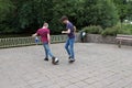 Young men playing with a ball Royalty Free Stock Photo