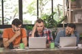 Young men programmers working together in the office Royalty Free Stock Photo