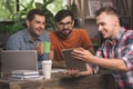 Young men programmers working together in the office Royalty Free Stock Photo