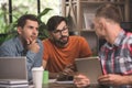 Young men programmers working together in the office Royalty Free Stock Photo