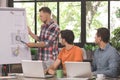 Young men programmers working together in the office Royalty Free Stock Photo