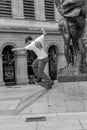 A Skater in Hotel de Ville in Lyon