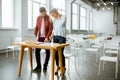 Man and woman working in the conference room Royalty Free Stock Photo