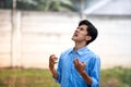 Young men yelling in frustration. Frustrated and yelling at the top of his lungs Royalty Free Stock Photo