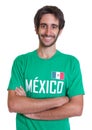 Young mexican sports fan with beard Royalty Free Stock Photo