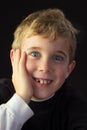 A Young, Mischievious Boy Royalty Free Stock Photo