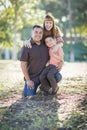 Young Mixed Race Family Portrait Outdoors Royalty Free Stock Photo