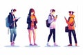 Young modern people using a smartphone in everyday life, concept of socialization and communication