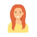 Young modern redhead woman, social media avatar