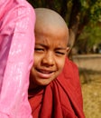 A young monk in Bagan, Myanmar Royalty Free Stock Photo
