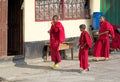 Young monks at the Rumtek Monastery, Sikkim, India Royalty Free Stock Photo