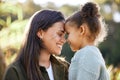 My source of joy. a young mother and daughter spending time at a park. Royalty Free Stock Photo