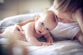 Young mother with her baby boy. Portrait. Royalty Free Stock Photo