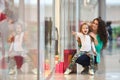 Young mother and her daughter doing shopping together Royalty Free Stock Photo