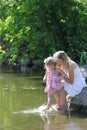 Young mother and her little daughter Royalty Free Stock Photo