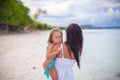 Young mother and her little daughter enjoying Royalty Free Stock Photo