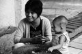 Young mother and her son, Myanmar