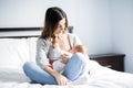 Young mother holding her baby child. Mom nursing baby. Royalty Free Stock Photo