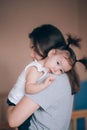 Young mother holding her little child girl. Royalty Free Stock Photo