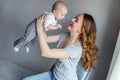 Young mother holding her newborn child Royalty Free Stock Photo