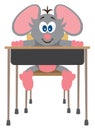 Young Mouse in School