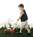 Young Mower Royalty Free Stock Photo