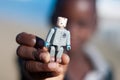 Young Mozambican Boy with Toy