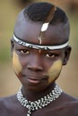 Young Mursi boy at a ceremony in South Omo, Ethiopia