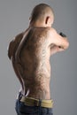 Young Muscular Tattooed Man