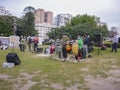 Young Musical Band Playing in the Park