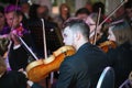 Young musicians Symphony orchestra of the St. Petersburg state University of culture. Royalty Free Stock Photo