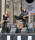 Young musicians on 75th Anniversary of John Lennon festival in Riga