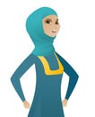 Young muslim angry business woman screaming. Royalty Free Stock Photo