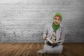 Young muslim asian woman with hijab style Royalty Free Stock Photo