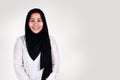 Young Muslim Businesswoman Smiling, Cheerful