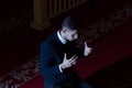 Young muslim pray in mosque Royalty Free Stock Photo