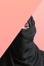 Young muslim women with expressive eyes