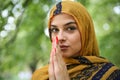 Young Muslim woman in hijab with smiley face. Royalty Free Stock Photo