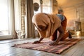 Young muslim woman praying. Islam, muslim religion concept