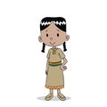 Young native american indian girl Royalty Free Stock Photo