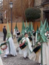 Young Nazarenos at an easter p Royalty Free Stock Photo